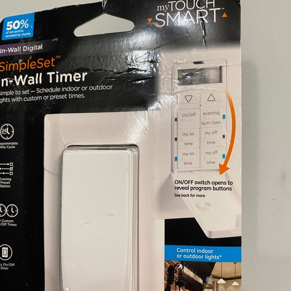 ☘️5 for $40☘️Jasco myTouch Smart In-Wall Digital Simple Set Timer NIB - Picture 4 of 12